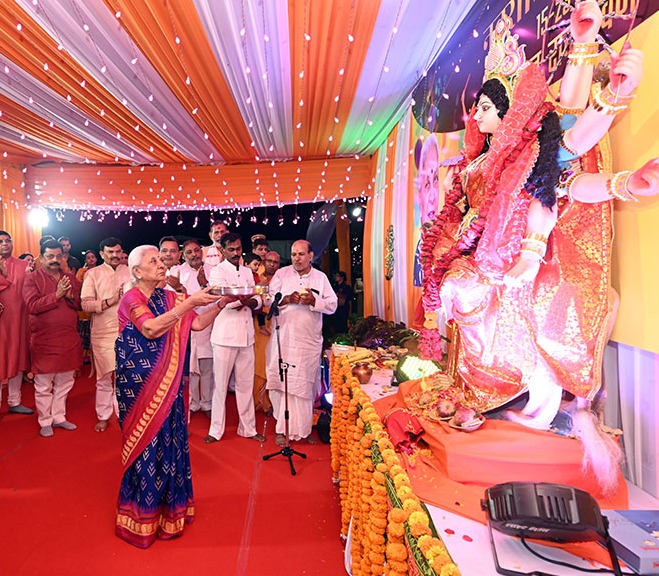 Garba Mahotsav organized at Raj Bhavan on the second day of Navratri.