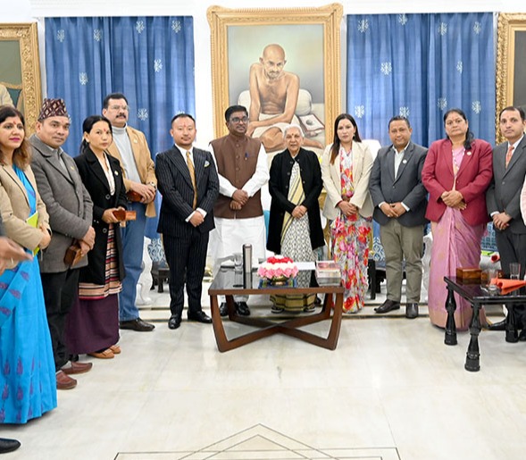 An 11-member delegation led by Shri Raj Kishore Yadav, Chairman, Nepalese Parliamentary Committee on International Relations and Tourism, met the Governor