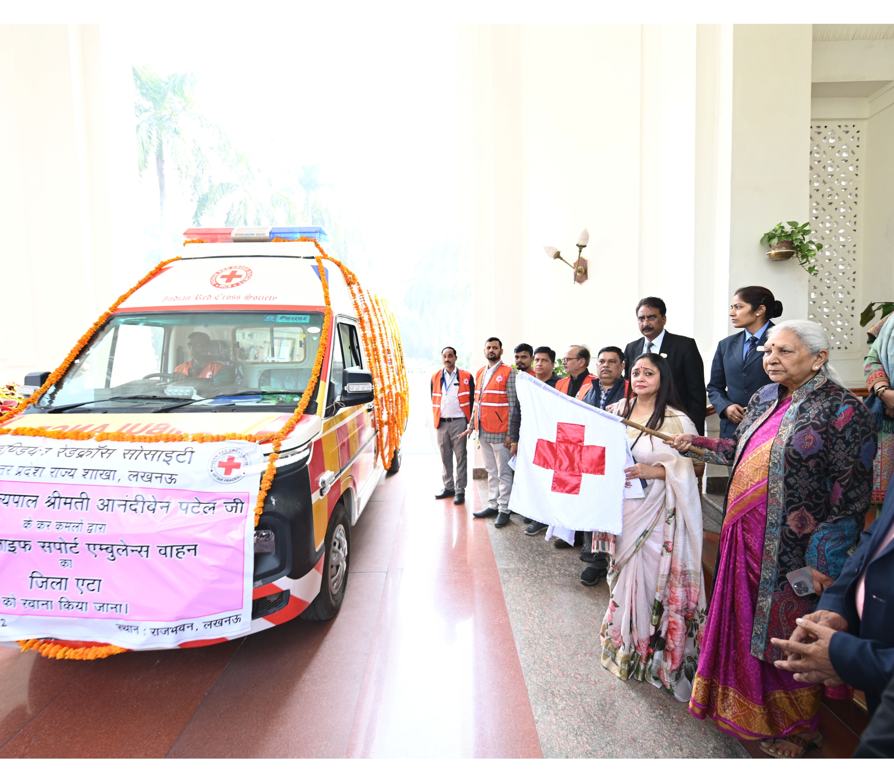 The Governor flagged off the ambulance.