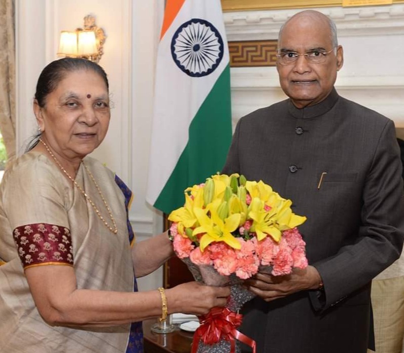 Governor Anandiben Patel met the President, Also met Union Home Minister and Defence Minister, Reached AIIMS and inquired about Mr. Jaitley health