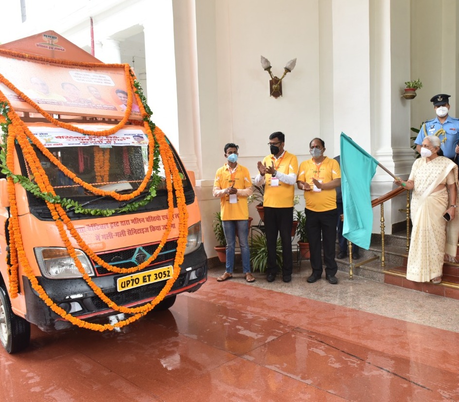 The Governor flagged off the vehicles for Sanitization Drive