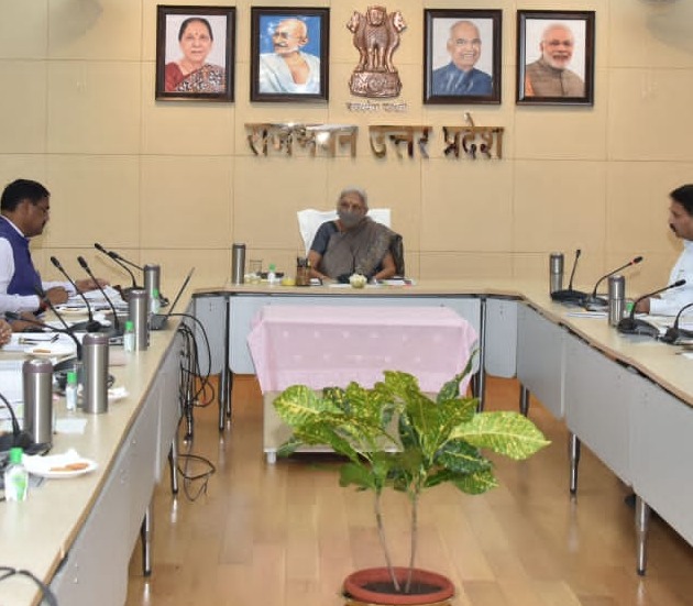  Governor reviewed the NAAC presentation of Chandrashekhar Azad Agricultural and Technological University, Kanpur