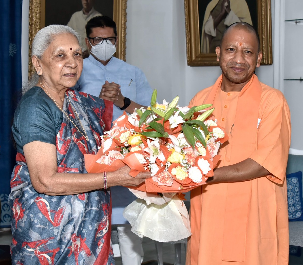UP governor administers oath of pro-tem speaker including 4 others in the newly formed U.P Assembly. 