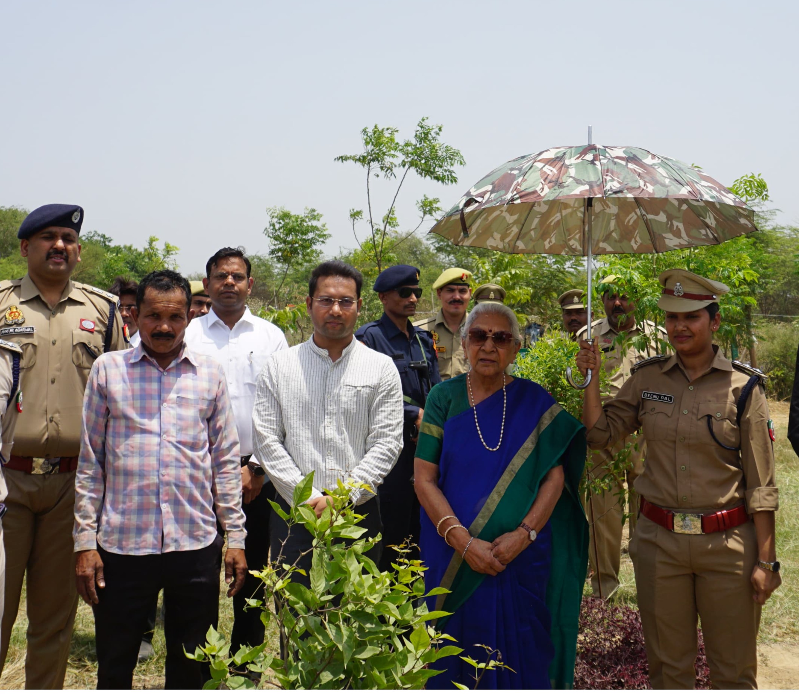 The Governor conducted an on-site inspection of the tree plantation site previously done on Army land in Sitapur district.