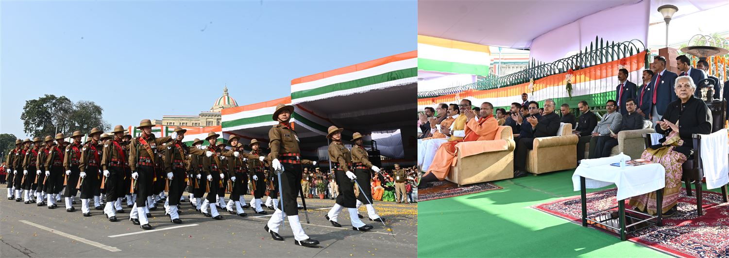 Honble Governor unfurled the national flag at Raj Bhawan on the occasion of Republic Day/राज्यपाल जी ने गणतंत्र दिवस पर राजभवन में झण्डारोहण किया