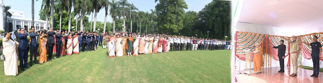 The Governor hoisted the flag at Raj Bhavan on the occasion of Independence Day/राज्यपाल ने स्वतंत्रता दिवस के अवसर पर राजभवन में किया ध्वजारोहण